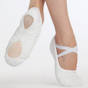 White Canvas Ballet Shoes