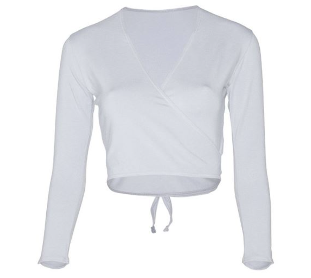 White 2025 ballet cardigan
