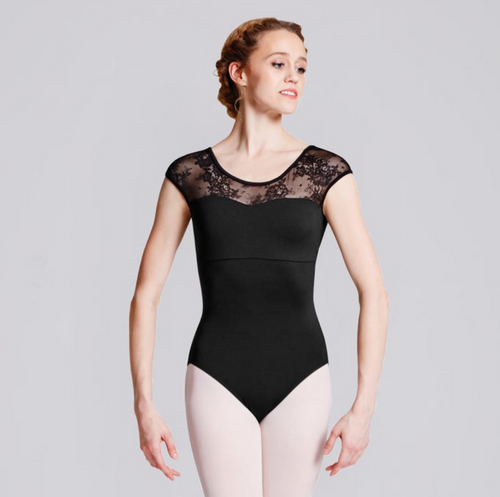 Bloch Lace Back Cap Sleeved Leotard