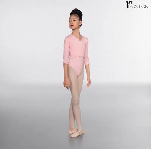 Pink Cotton Crossover Cardigan